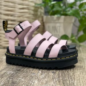 Dr Martens Pink Blaire Hydro Leather Strap Sandals